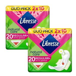 Libresse Regular+ Natural Care normál szárnyas egészségügyi Betét 2x20db kép