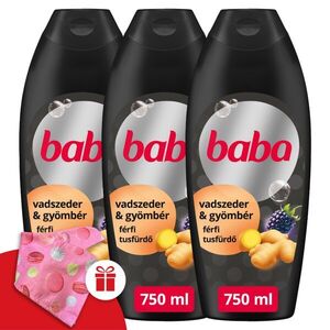 Baba Tusfürdő Vadszeder és Gyömbér 3x750ml + Ajándék Baba Hajturbán kép