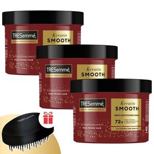 TRESemmé Keratin Smooth Hajbalzsam 3x440ml + ajándék fésű kép