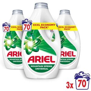 Ariel Mountain Spring folyékony Mosószer 3x3, 15L - 210 mosás kép