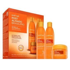 Kativa Post Brazilian Straightening Kit készlet a haj keratinnal való egyenlítése után 2 x 225 ml + 150 ml kép