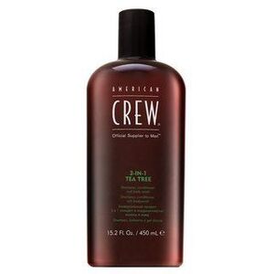 American Crew 3-in-1 Tea Tree sampon, kondicionáló és tusfürdő mindennapi használatra 450 ml kép
