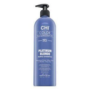 CHI Color Illuminate Platinum Blonde Purple Shampoo ragyogó sampon platinaszőke és ősz hajra 739 ml kép