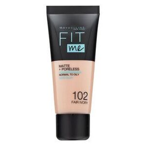 Maybelline Fit Me! Foundation Matte + Poreless folyékony make-up matt hatású 102 Fair Ivory 30 ml kép
