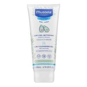 Mustela Bébé 2-In-1 Hair & Body Shampoo sampon és tusfürdő 2in1 gyerekeknek 200 ml kép