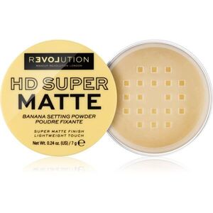Revolution Relove HD Super Matte Átlátszó rögzítő por matt hatással árnyalat Banana 7 g kép