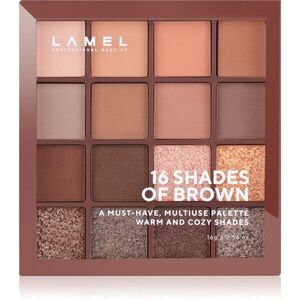 LAMEL 16 Shades Of Brown szemhéjfesték paletta 16 g kép