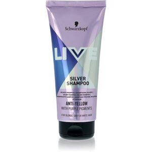 Schwarzkopf LIVE Silver tisztító sampon semlegesíti a sárgás tónusokat 200 ml kép