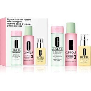 Clinique 3 Steps Skincare Systeme Oily Skin Types ajándékszett zsíros bőrre kép