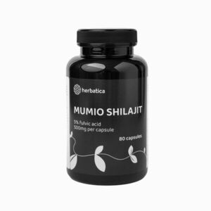 Shilajit – tisztított prémium mumio (500 mg) – étrend-kiegészítő – 80 kapszula – Herbatica kép