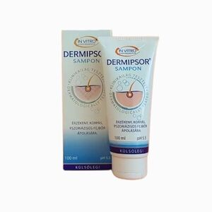 IN VITRO Dermipsor sampon – gyengéd fejbőrápolás pikkelysömörre és szeborreás dermatitiszre hajlamos fejbőrre – 100 ml – InVitro kép