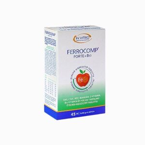IN VITRO Ferrocomp forte + B12, 45 tabletta - InVitro kép