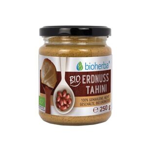 100% bio földimogyoró-tahini őrölt, hámozatlan magokból – 250 g – Bioherba kép