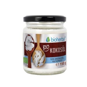100% bio hidegen sajtolt kókuszolaj – 150 g – Bioherba kép