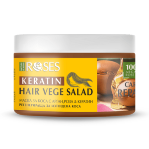 NATURE OF AGIVA VEGE SALAD regeneráló hajmaszk argánolajjal, rózsaolajjal és keratinnal, 350 ml kép