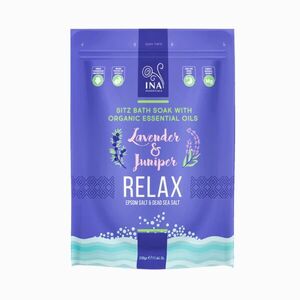 Relax fürdősó levendulával és borókával – pihenéshez és stresszoldó relaxációhoz – 330 g – INA Essentials kép