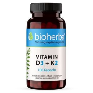 Bioherba D3 + K2-vitamin – 100 kapszula kép