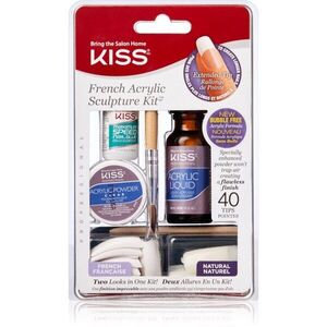 KISS French Acrylic Sculpture Kit szett a francia manikűrhöz 40 db kép
