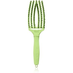 Olivia Garden Fingerbrush Boar & Nylon hajkefe nejlon- és vaddisznósörtékkel Dolce Vita Green Pistacchio 1 db kép