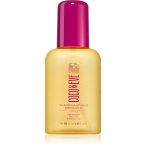 Coco & Eve Sunny Honey Tan Boosting Anti-Aging Body Oil SPF 30 napozást elősegítő védő olaj a bőr öregedése ellen SPF 30 150 ml kép