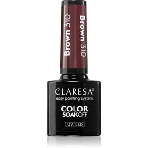 Claresa SoakOff UV/LED Color Brown géles körömlakk árnyalat 310 5 g kép