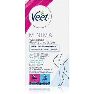Veet Minima Hypoallergenic szőrtelenítő gyantacsík lábakra 12 db kép