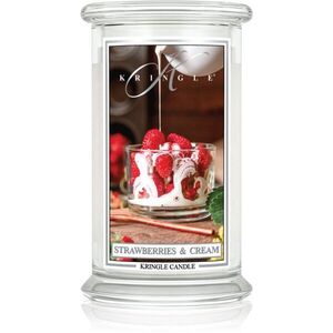 Kringle Candle Classic Strawberries & Cream illatgyertya 623 g kép