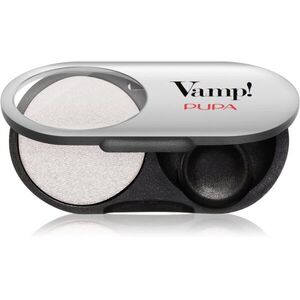 PUPA Milano Vamp! Radiant Baked Eyeshadow tartósan tündöklő szemhéjfestékek árnyalat 401 White Snow - WET & DRY 1 g kép
