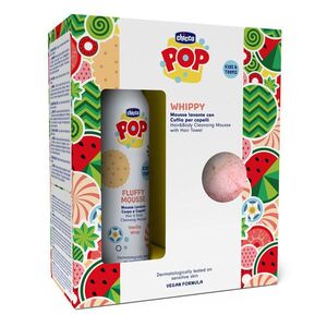 CHICCO Hair and Body Foam POP Vanilla Fluffy 200ml Hajtörölközővel kép