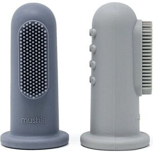 Mushie Finger Toothbrush ujjra húzható fogkefe gyermekeknek Tradewinds/Stone 2 db kép