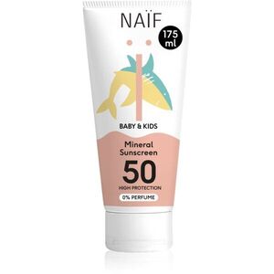 Naif Baby & Kids Mineral Sunscreen SPF 50 0 % Perfume gyermek védőkrém 175 ml kép