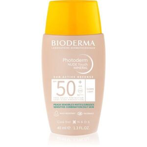 Bioderma Photoderm Nude Touch védő tonizáló folyadék kombinálttól zsíros bőrig SPF 50+ árnyalat Light Colour 40 ml kép