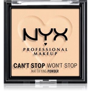 NYX Professional Makeup Can't Stop Won't Stop Mattifying Powder mattító púder árnyalat 02 Light 6 g kép