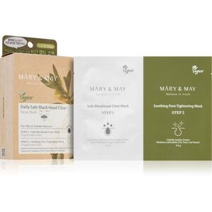 Mary&May Daily Safe Black Head Clear Nose Mask tisztító tapasz az orr eltömődött pórusaira kétfázisú bőrápoláshoz 2x10 db kép