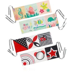 BabyOno Reversible Sensory Cloth Book 0m+ kontrasztos fejlesztő könyv Under the Sea 1 db kép