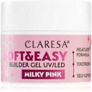 Claresa Soft&Easy Builder Gel alaplakk körmökre árnyalat Milky Pink 12 g kép