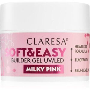 Claresa Soft&Easy Builder Gel alaplakk körmökre árnyalat Milky Pink 45 g kép