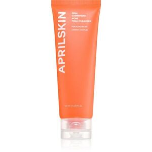 APRILSKIN Real Carrotene Acne Foam Cleanser mélyisztító hab az aknés bőrre 120 ml kép