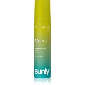 Attitude Sunly Mineral Sunscreen Spray SPF 50+ ásványi napozó spray parfümmentes SPF 50+ 75 ml kép