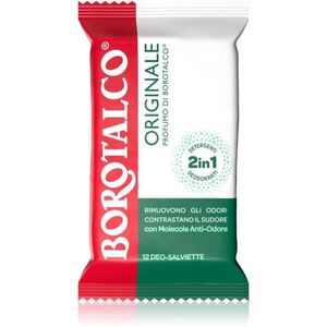 Borotalco Original Deo Wipes frissítő nedves törlőkendők lábakra, testre és hónaljra 12 db kép