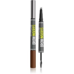 MAYBELLINE NEW YORK Brow Inserts szemöldök fixáló 2in1 kefével árnyalat 4 Medium Brown 1.25 ml kép
