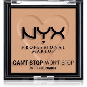 NYX Professional Makeup Can't Stop Won't Stop Mattifying Powder mattító púder árnyalat 06 Tan 6 g kép