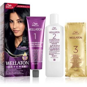 Wella Wellaton Intense tartós hajfesték Argán olajjal árnyalat 2/0 Black 1 db kép
