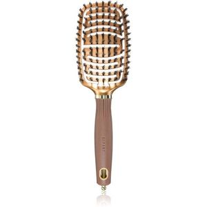 Olivia Garden Expert Flex lapos kefe vaddisznó sörtékkel Gold&Brown 1 db kép