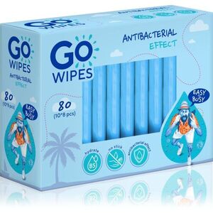 GoWipes Anti-Bacterial Effect frissítő nedves törlőkendők antibakteriális hatású 10x8 db kép