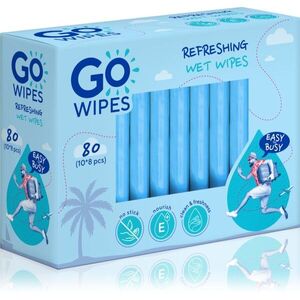 GoWipes Refreshing Wet Wipes frissítő nedves törlőkendők kézre 10x8 db kép