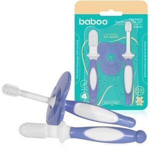 Baboo Toothbrush Set fogápoló készlet újszülötteknek Blue Haze, 6m+ 3 db kép