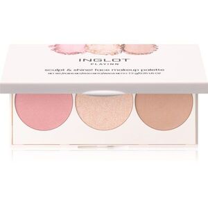 Inglot Face Palette fehérítő, bronzosító és arcpirosító árnyalat Good Mood 7.2 g kép