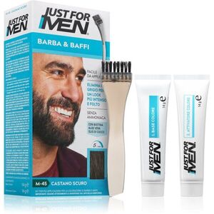 Just for Men Men Moustache & Beard szakállfesték ősz szőrszálak elfedésére árnyalat M-45 Dark Brown 1 db kép