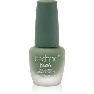 Technic Cosmetics Matte Nail Varnish hosszantartó körömlakk matt hatással árnyalat Green Whit Envy 12 ml kép